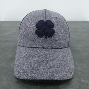 Black Clover Hat Cap Mens S/M Gray Stretch Performance Lucky Clover Golf